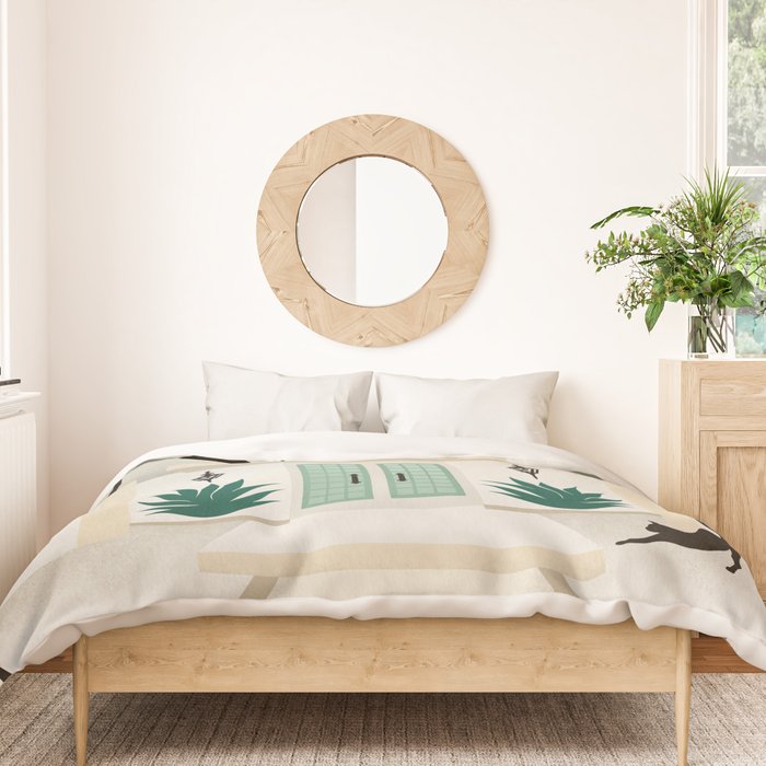 Palm Springs Home - Mint & Cream Duvet Cover Gallery Image 3