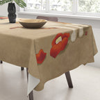 Cat and camellia flowers T1 Tablecloth Gallery Image 3