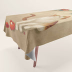 Cat and camellia flowers T1 Tablecloth Gallery Image 1
