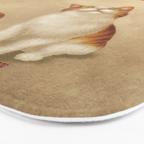 Cat and camellia flowers T1 Bath Mat Gallery Image 3
