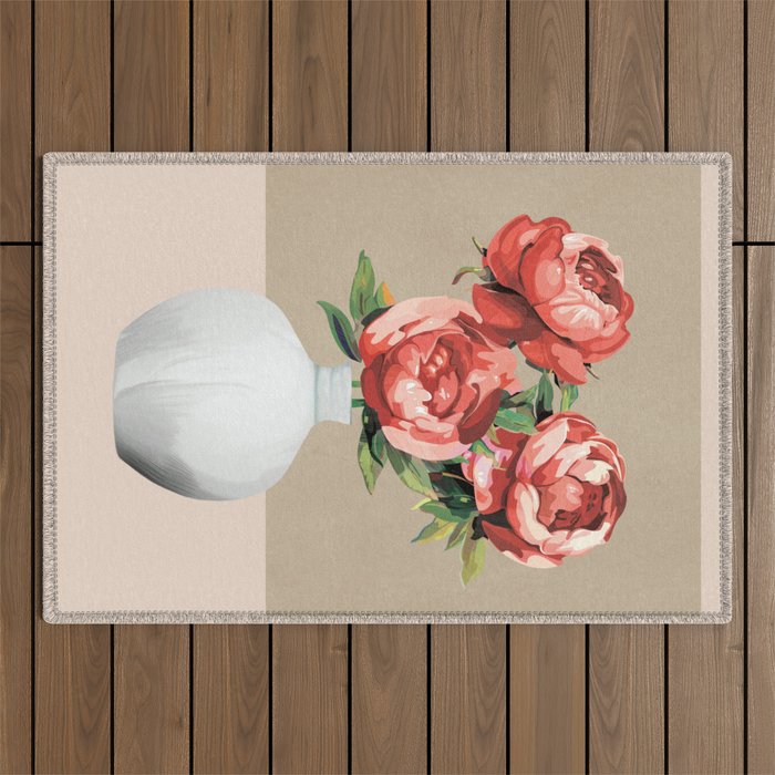 Vase of Flowers 4 Outdoor Rug Gallery Image 1