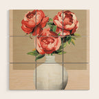 Vase of Flowers 4 Wood Wall Art Gallery Image 1