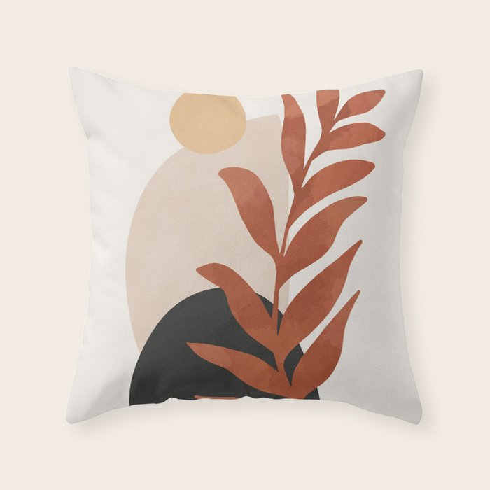 Abstract Art /Minimal Plant 9 Throw Pillow Gallery Image 6