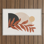 Abstract Art /Minimal Plant 9 Outdoor Rug Gallery Image 1