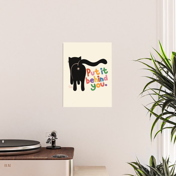 Put It Behind You - Funny Cat Butt Pun Poster Gallery Image 2