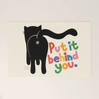 Put It Behind You - Funny Cat Butt Pun Welcome Mat Gallery Image 1