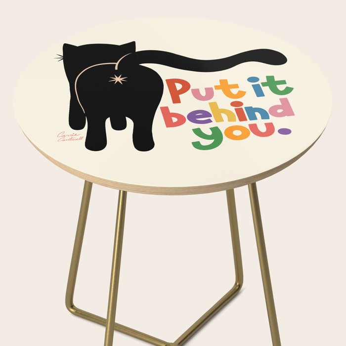 Put It Behind You - Funny Cat Butt Pun Side Table Gallery Image 2