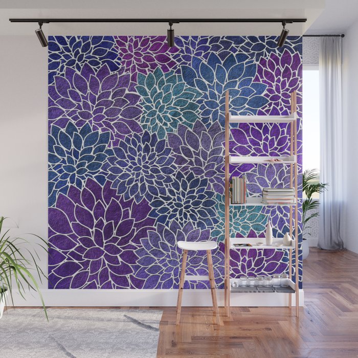Floral Abstract 22 Wall Mural Gallery Image 1