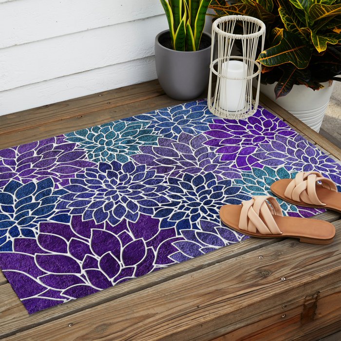 Floral Abstract 22 Outdoor Rug Gallery Image 2