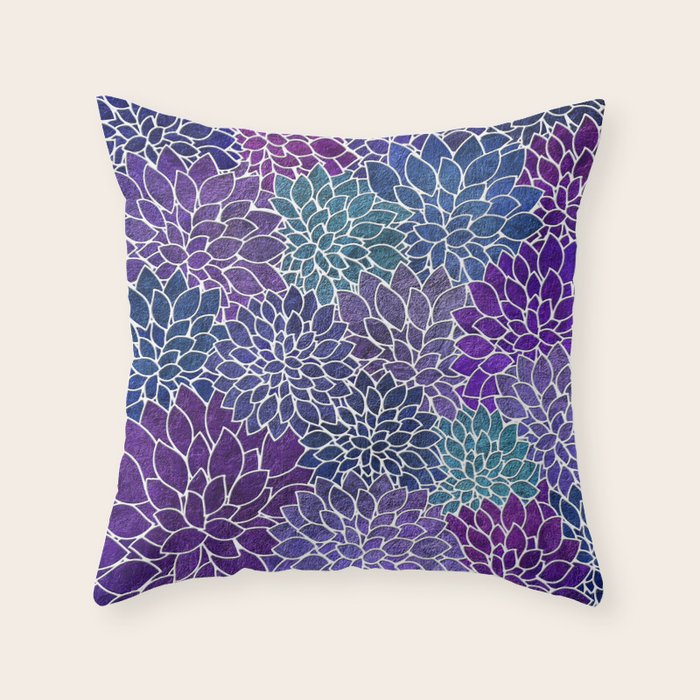 Floral Abstract 22 Throw Pillow Gallery Image 1