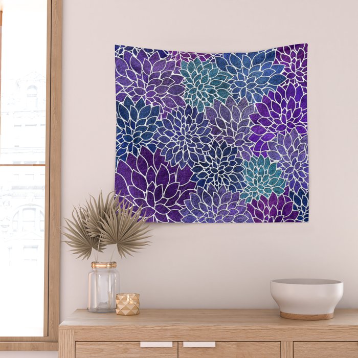 Floral Abstract 22 Wall Tapestry Gallery Image 2
