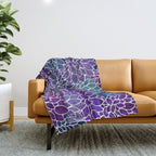 Floral Abstract 22 Throw Blanket Gallery Image 1