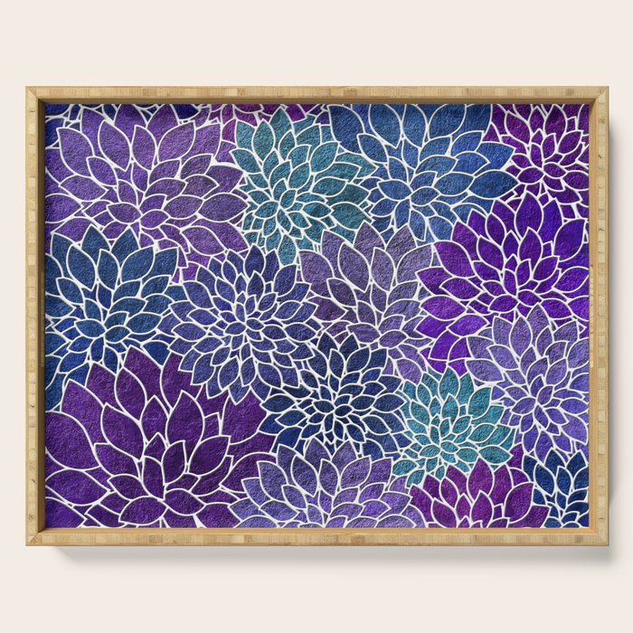 Floral Abstract 22 Serving Tray Gallery Image 1