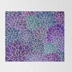 Floral Abstract 22 Throw Blanket Gallery Image 2