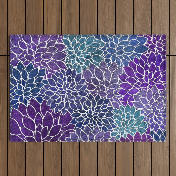 Floral Abstract 22 Outdoor Rug Gallery Image 1