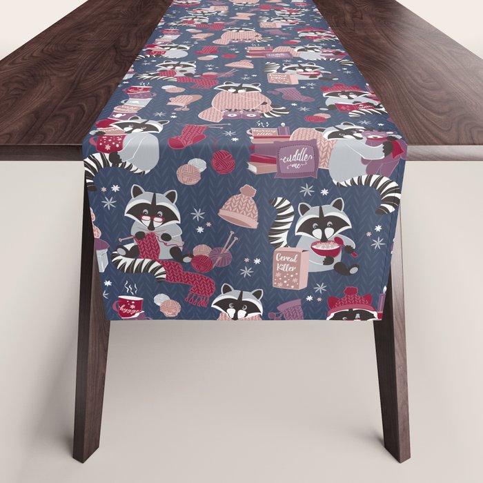 Hygge raccoon Table Runner Gallery Image 1