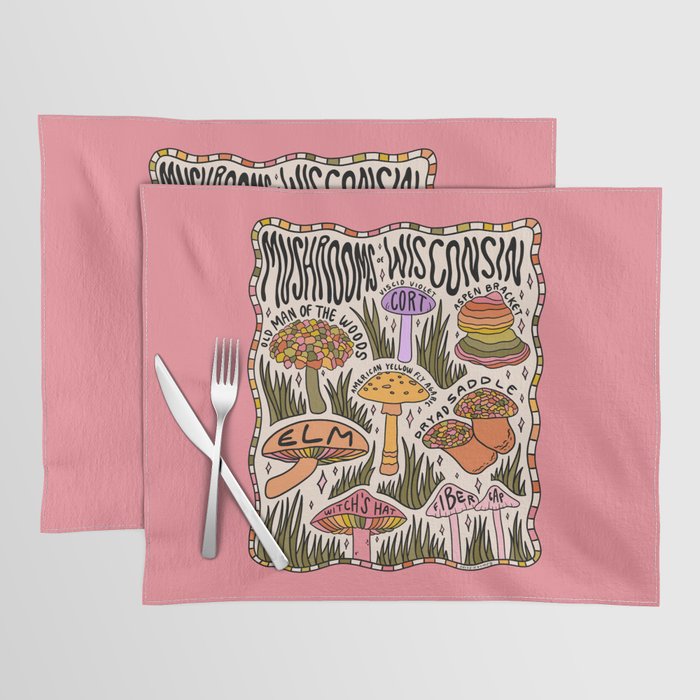 Mushrooms of Wisconsin Placemat Gallery Image 1