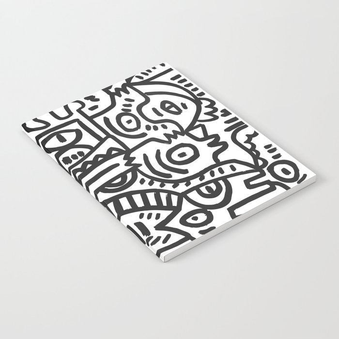 Black and White Street Art Graffiti King's Party Notebook Gallery Image 2