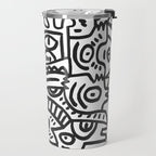 Black and White Street Art Graffiti King's Party Travel Mug Gallery Image 2