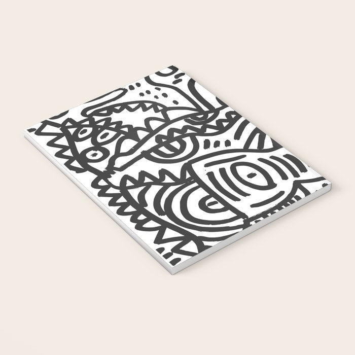 Black and White Street Art Graffiti King's Party Notebook Gallery Image 3