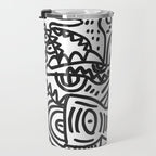 Black and White Street Art Graffiti King's Party Travel Mug Gallery Image 3