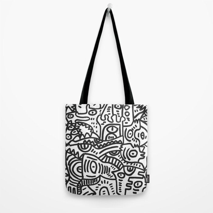 Black and White Street Art Graffiti King's Party Tote Bag Gallery Image 2