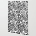 Black and White Street Art Graffiti King's Party Wallpaper Gallery Image 2