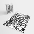 Black and White Street Art Graffiti King's Party Jigsaw Puzzle Gallery Image 2