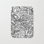 Black and White Street Art Graffiti King's Party Bath Mat Gallery Image 1