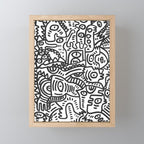Black and White Street Art Graffiti King's Party Mini Art Print Gallery Image 1