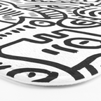 Black and White Street Art Graffiti King's Party Bath Mat Gallery Image 3