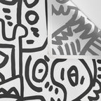 Black and White Street Art Graffiti King's Party Wall Tapestry Gallery Image 3