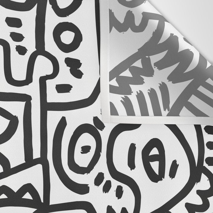 Black and White Street Art Graffiti King's Party Wall Tapestry Gallery Image 3