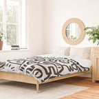Black and White Street Art Graffiti King's Party Duvet Cover Gallery Image 2