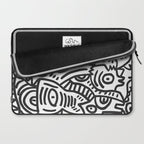 Black and White Street Art Graffiti King's Party Laptop Sleeve Gallery Image 2