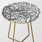 Black and White Street Art Graffiti King's Party Side Table Gallery Image 2