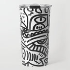 Black and White Street Art Graffiti King's Party Travel Mug Gallery Image 1