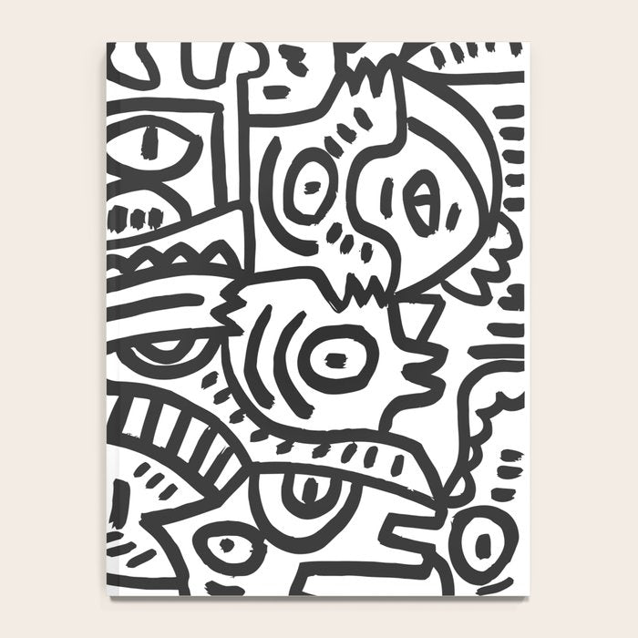 Black and White Street Art Graffiti King's Party Notebook Gallery Image 4