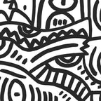 Black and White Street Art Graffiti King's Party Coffee Mug Gallery Image 2