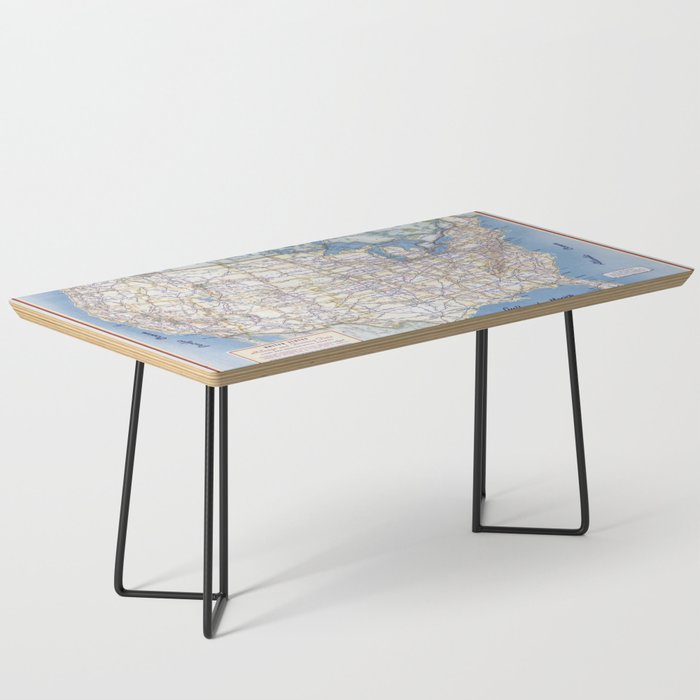 Flat road map of the united states of america 1951 Coffee Table Gallery Image 1