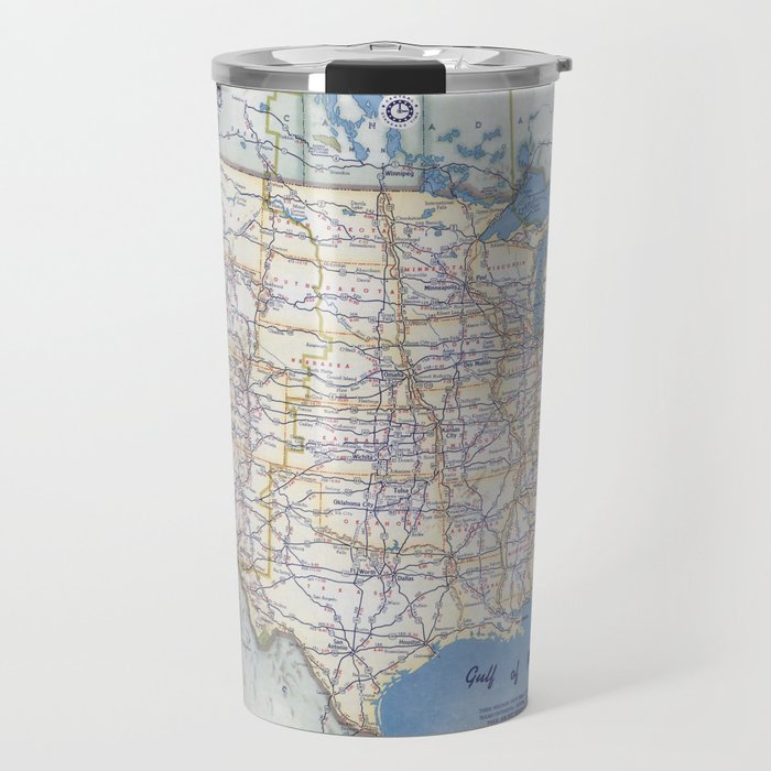 Flat road map of the united states of america 1951 Travel Mug Gallery Image 1