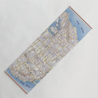 Flat road map of the united states of america 1951 Yoga Mat Gallery Image 1