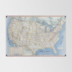 Flat road map of the united states of america 1951 Rug Gallery Image 2