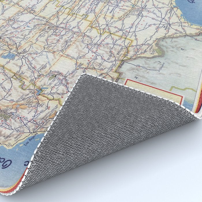 Flat road map of the united states of america 1951 Rug Gallery Image 4