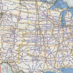 Flat road map of the united states of america 1951 Coffee Mug Gallery Image 2