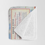 Flat road map of the united states of america 1951 Throw Blanket Gallery Image 3