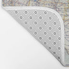 Flat road map of the united states of america 1951 Bath Mat Gallery Image 2