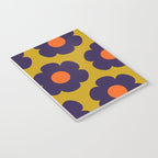 Tivoli Flowers Retro Floral Pattern Avocado Lime Blue Orange Notebook Gallery Image 3