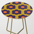 Tivoli Flowers Retro Floral Pattern Avocado Lime Blue Orange Side Table Gallery Image 2