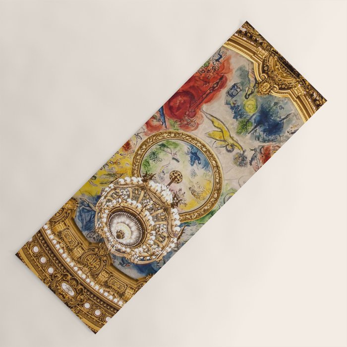 Ceiling Mural of the Palais Garnier Opera House, Paris, France color photograph - photography by  Marc Chagall  Yoga Mat Gallery Image 1